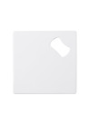 Ouvre-bouteille entièrement blanc en acier inoxydable (carré, 9 cm)