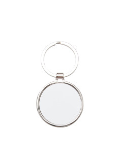 Porte-clés en métal (rond, 4 x 4,5 cm)