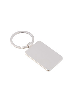 Porte-clés en métal (carré à coin rond, 4x4 cm) 2