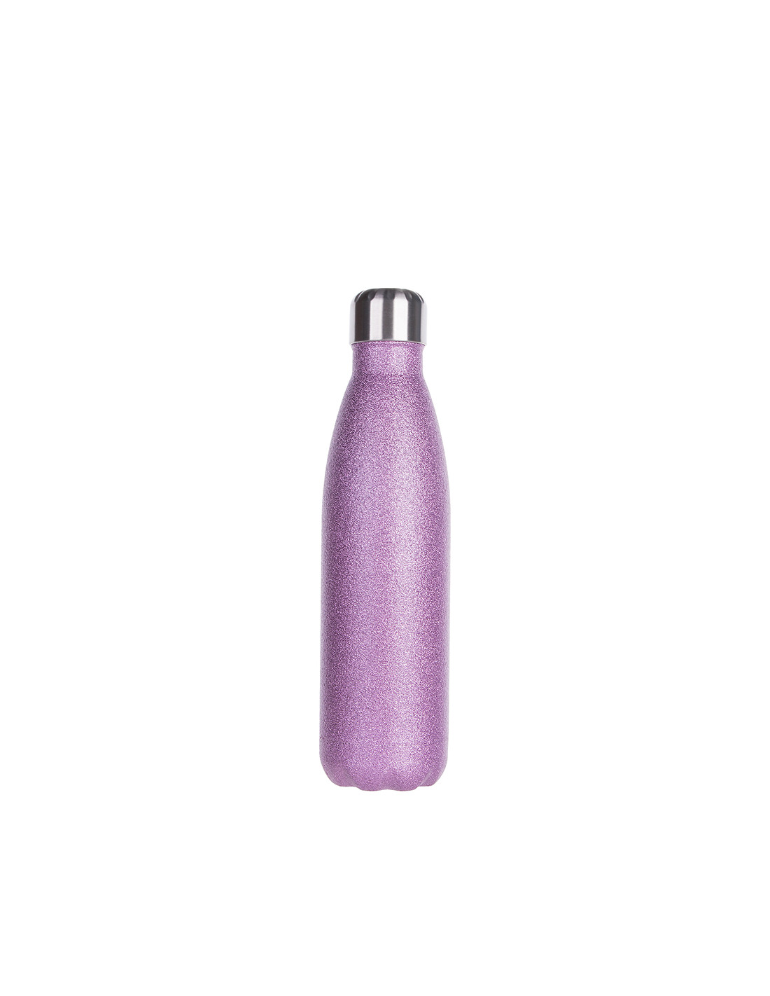 Bouteille en forme de cola en acier inoxydable pailleté de 17 oz/500 ml (rose)