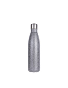Bouteille en forme de cola en acier inoxydable pailleté de 17 oz/500 ml (gris)